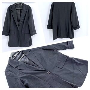 Susan Graver Jacket Blazer Womens Size L 3/4 sleeve